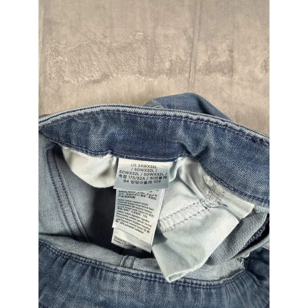 Calvin Klein Men's Jeans Blue Denim Regular Fit Stretch Waist 34 Inseam 32